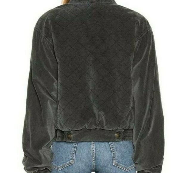 Free People Main Squeeze Quilted Bomber Jacket M - Picture 3 of 4